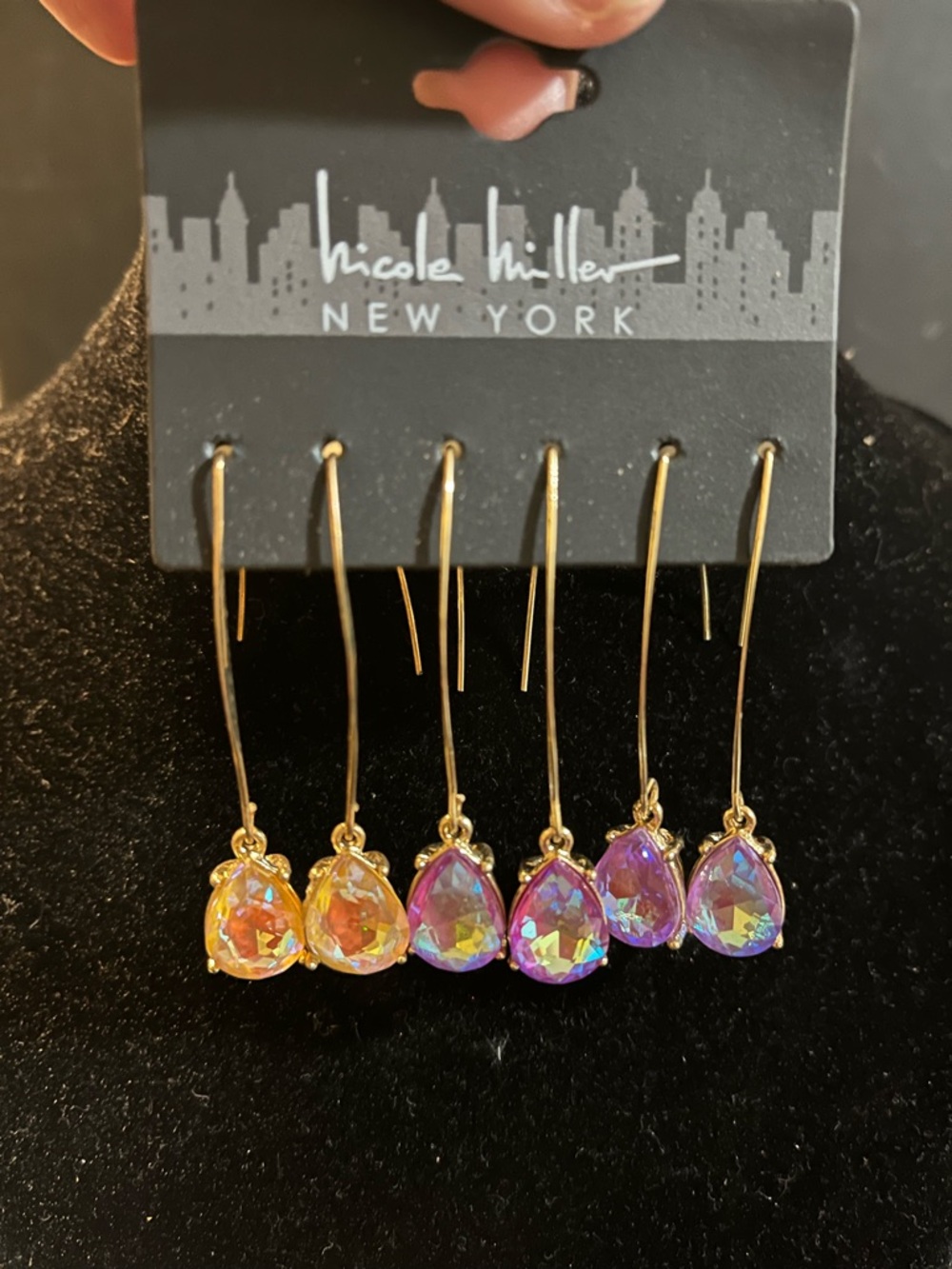 Nicole Miller Set of 3 Earrings NWT - Picture 1 of 4
